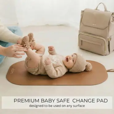BEAUTIFUL BABY DIAPER CHANGING MAT MADE OF VEGAN LEATHER