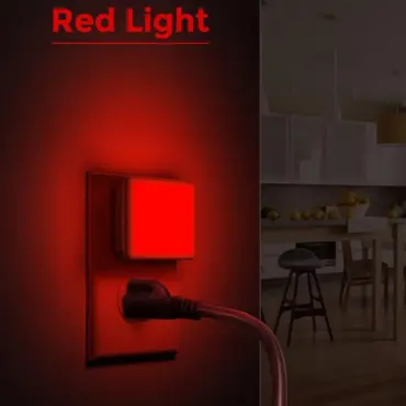 LOHAS LED RED NIGHT LIGHTS PLUG INTO WALL 2-PACK